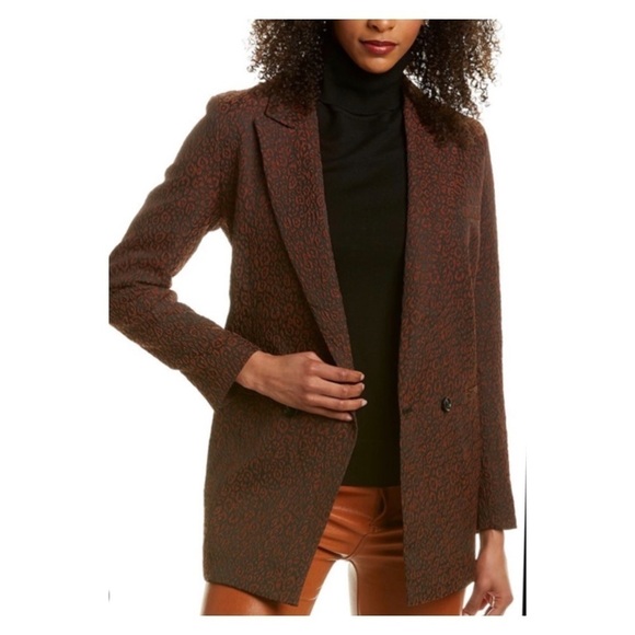 NWT HUTCH Anthropologie Rio Brown Animal Print Oversized Blazer Jacket 3X - Picture 7 of 14